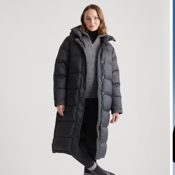 Quince Long Gray Puffer Jacket - Picture 2 of 5